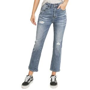 Risen- Women's Distressed Blue Jeans